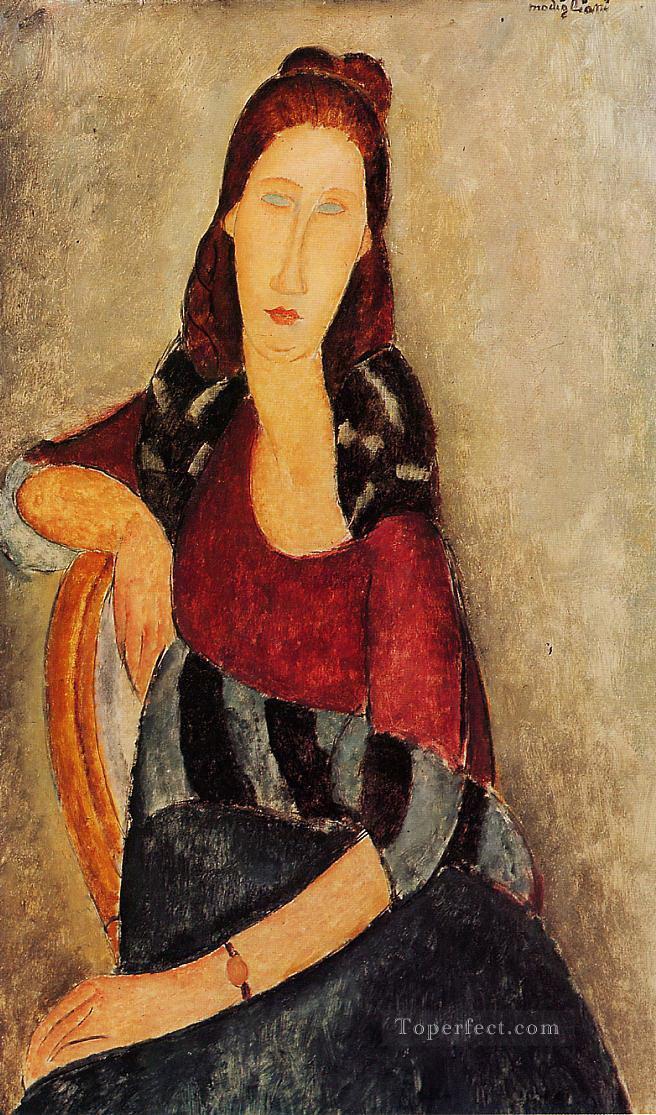 portrait of jeanne hebuterne 1919 Amedeo Modigliani Oil Paintings